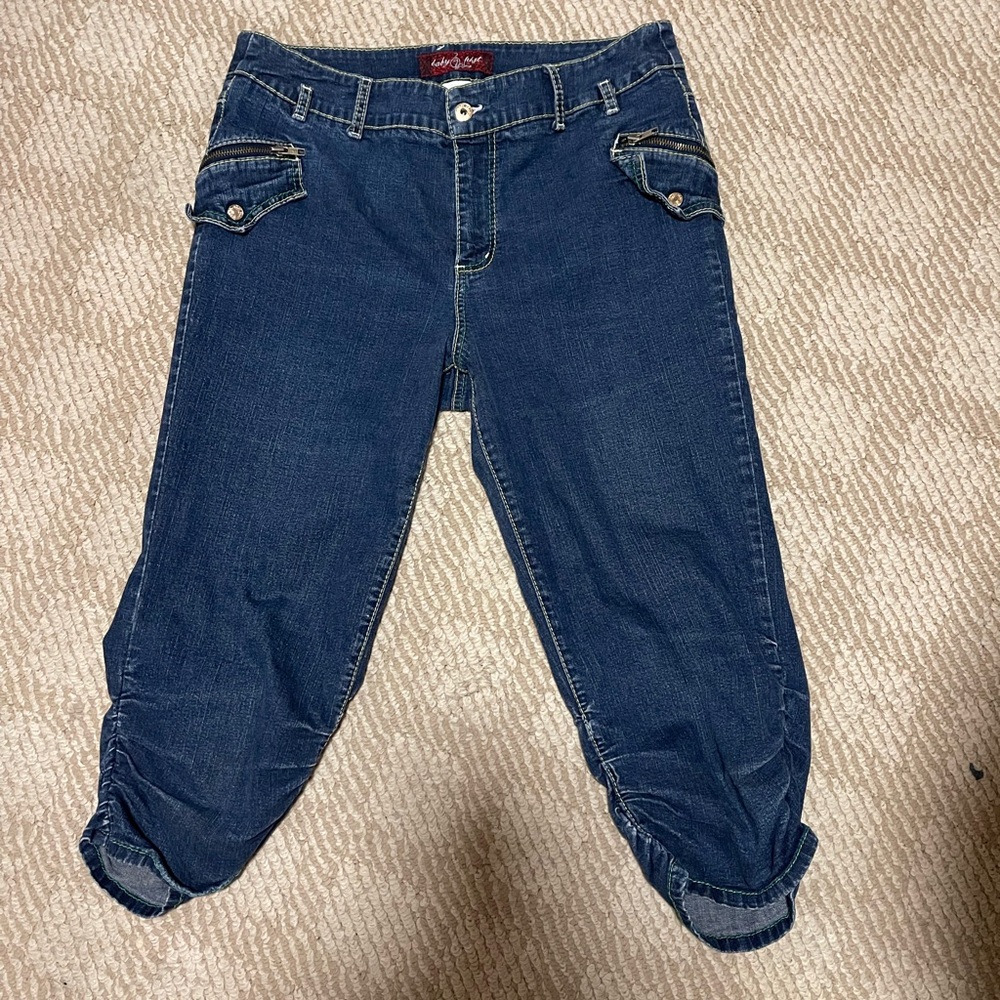 Y2K Baby Phat Rouched Capri Jeans